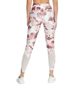 Marika Airbrush Yoga Leggings Lantana Abstract Watercolor Flowers