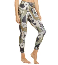 Free People Wave Crush Yoga Leggings Black Combo