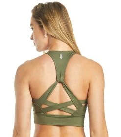 Free People Light Synergy Yoga Crop Top Army -Pranty Yoga Shop 4327285227563 army 3a