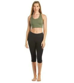 Free People Light Synergy Yoga Crop Top Army -Pranty Yoga Shop 4327285227563 army 4a