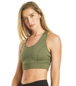 Free People Light Synergy Yoga Crop Top Army -Pranty Yoga Shop 4327285227563 army 5a
