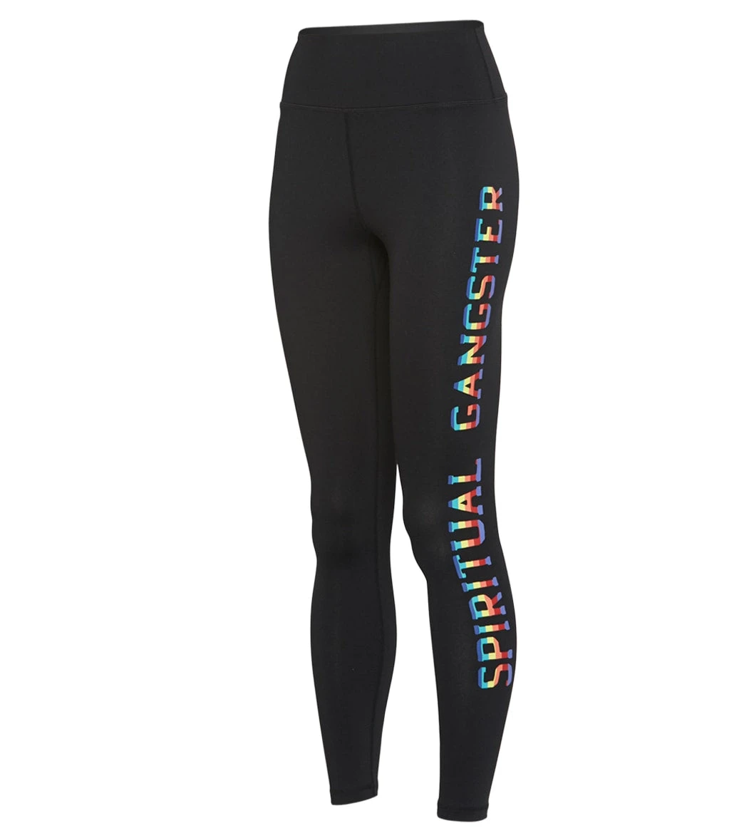 Spiritual Gangster SGV Rainbow Essential High Waisted Yoga Leggings Black 3 Spiritual Gangster SGV Rainbow Essential High Waisted Yoga Leggings Black