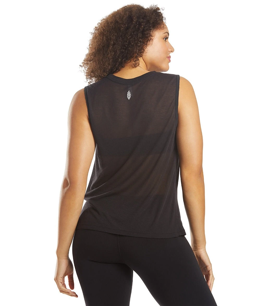 Free People Om Yoga Tank Black 4 Free People Om Yoga Tank Black - Image 2