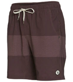 Vuori Men's Kore Yoga Shorts Oxblood Texture Block