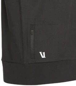 Vuori Men's Ponto Performance Crew Neck Pullover -Pranty Yoga Shop 4345673973803 black 3a