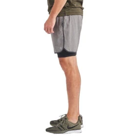 Vuori Men's Stockton Shorts Grey Linen Texture