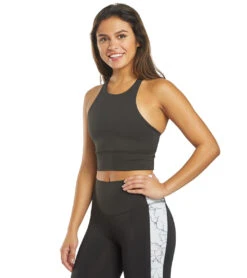 DYI High Neck Elevate Racer Yoga Sports Bra Black -Pranty Yoga Shop 4352456917035 black 5a