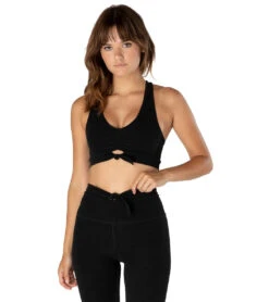 Beyond Yoga Spacedye Knot A Problem Yoga Bralet Darkest Night -Pranty Yoga Shop 4352846528555 darkestnight
