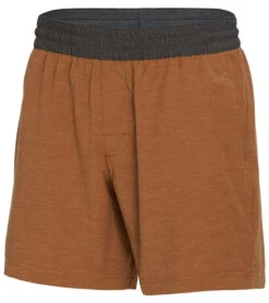 PrAna Men's The Slope 7" Inseam Yoga Shorts -Pranty Yoga Shop 4356114317355 darkwalnut 2a 1