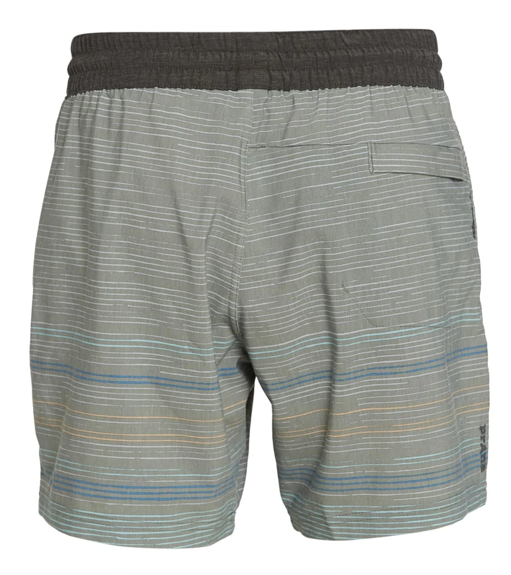 PrAna Men's The Slope 7" Inseam Yoga Shorts Rye Green Soundwave 4 PrAna Men's The Slope 7" Inseam Yoga Shorts Rye Green Soundwave - Image 2