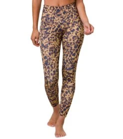 Onzie High Waisted Basic 7/8 Yoga Leggings Tortoise Shell -Pranty Yoga Shop 4356606165035 tortoiseshell