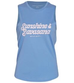 Spiritual Gangster Sunshine Muscle Yoga Tank -Pranty Yoga Shop 4360118108203 beachblue