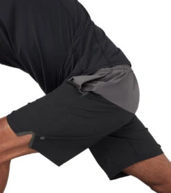 Manduka Men's Pro Classic Rise Shorts -Pranty Yoga Shop 4372735623211 blackcombo 3a