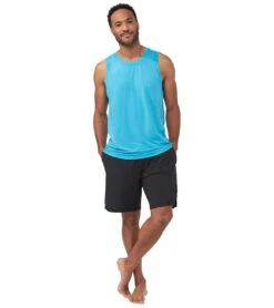 Manduka Men's Pro Tech Slim Fit Tank Dresden Blue -Pranty Yoga Shop 4372735754283 dresdenblue