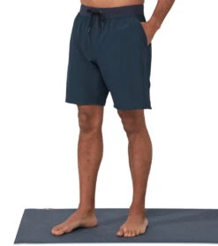 Manduka Men's Performance Classic Rise Shorts 23 Manduka Men's Performance Classic Rise Shorts -Pranty Yoga Shop 4372735885355 darksapphire 1a