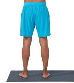 Manduka Men's Performance Classic Rise Shorts 21 Manduka Men's Performance Classic Rise Shorts -Pranty Yoga Shop 4372735918123 dresdenblue 2a