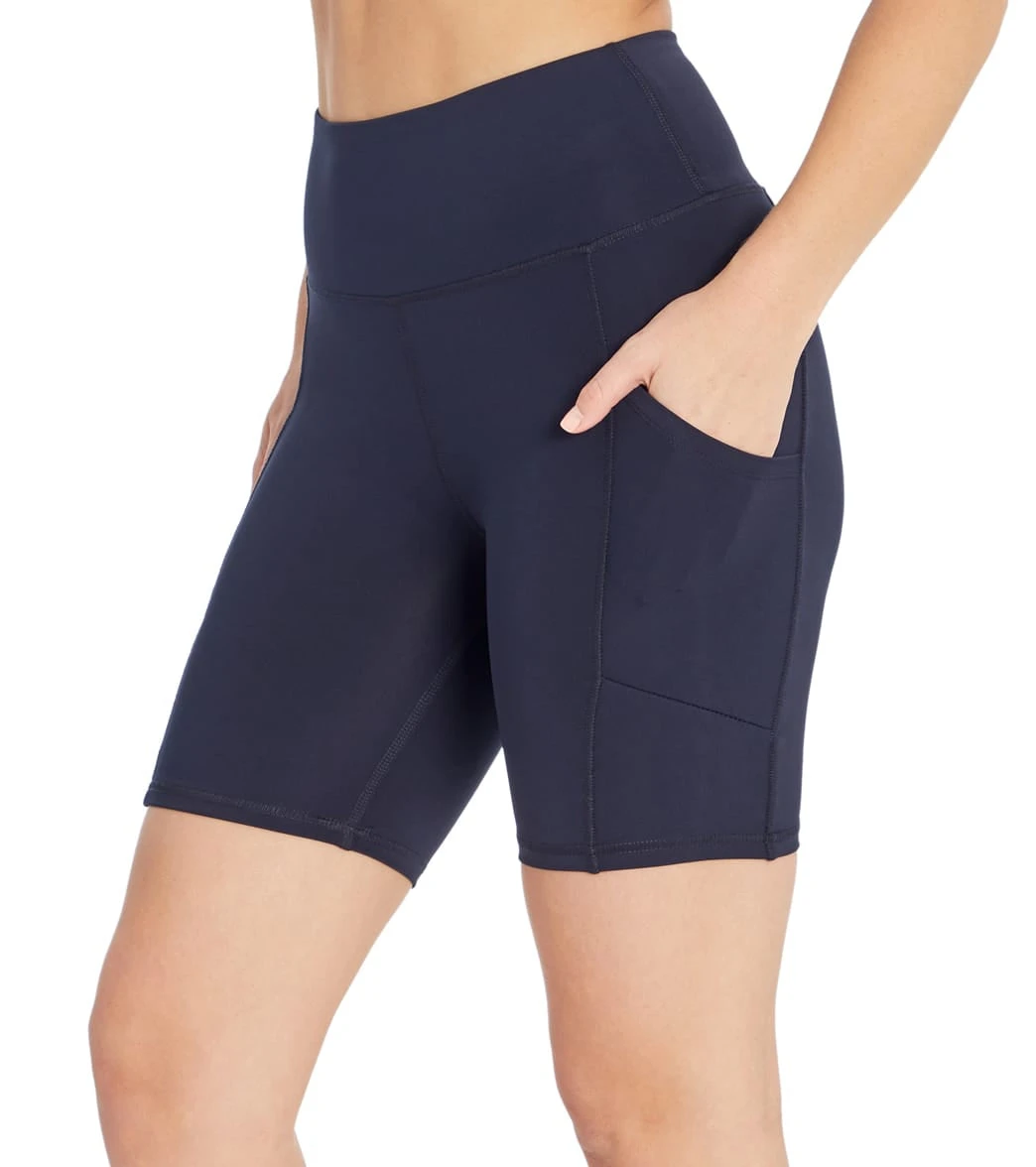 Marika Lucy High Waisted Tummy Control Yoga Shorts Midnight Blue 3 Marika Lucy High Waisted Tummy Control Yoga Shorts Midnight Blue