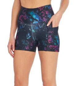 Marika Sky Yoga Shorties -Pranty Yoga Shop 4390755270699 crystaldyeblack 2a
