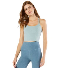 Beyond Yoga Spacedye Slim Racerback Cropped Tank Sage Brush-Agave Green