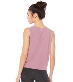 Beyond Yoga Featherweight Spacedye Balanced Muscle Yoga Tank Blush Blooms-Pink Haze