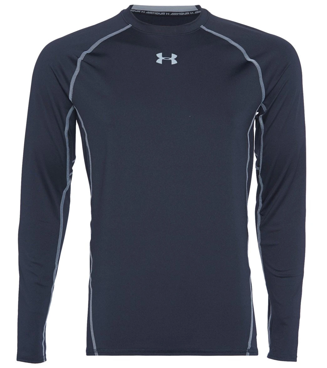 Under Armour Men's UA Heatgear Armour Long Sleeve Black/Steel 4 Under Armour Men's UA Heatgear Armour Long Sleeve Black/Steel - Image 2
