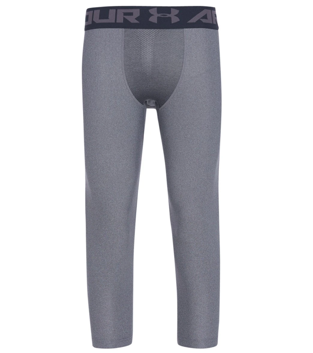 Under Armour Men's UA HeatGear Armour 3/4 Tight Carbon Heather/Black 4 Under Armour Men's UA HeatGear Armour 3/4 Tight Carbon Heather/Black - Image 2