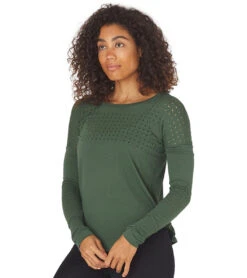Glyder Mood Long Sleeve Tee Olive -Pranty Yoga Shop 4484842258475 olive