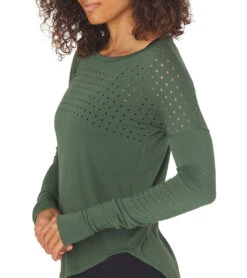 Glyder Mood Long Sleeve Tee Olive -Pranty Yoga Shop 4484842258475 olive 4a