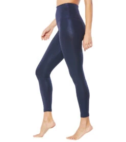 Beyond Yoga Twinkle High Waisted 7/8 Yoga Leggings Shiny Nocturnal Navy Twinkle -Pranty Yoga Shop 4501441085483 shinynocturnalnavytwinkle 4a