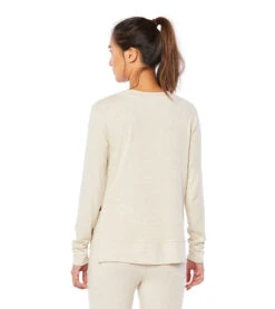Beyond Yoga Just Chillin Long Sleeve Pullover Oatmeal Heather