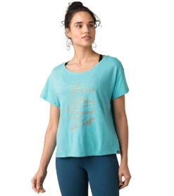 PrAna Chez Tee Azurite Travel Well -Pranty Yoga Shop 4519838679083 azuritetravelwell