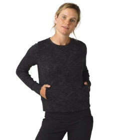 PrAna Sunrise Sweatshirt Black -Pranty Yoga Shop 4519840972843 black