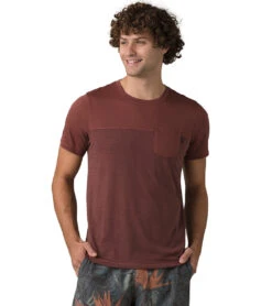 PrAna Men's Milo Short Sleeve Tee -Pranty Yoga Shop 4519933542443 vino