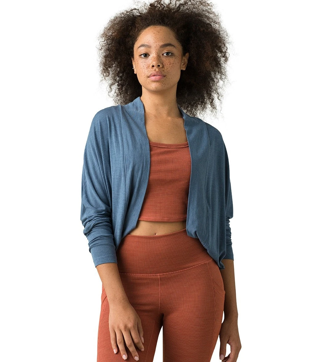 PrAna Foundation Shrug Nickel Heather 4 PrAna Foundation Shrug Nickel Heather - Image 2