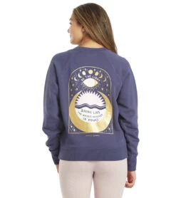 Spiritual Gangster Shine Classic Crew Sweatshirt -Pranty Yoga Shop 4521741713451 classicnavy 3a
