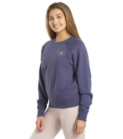 Spiritual Gangster Shine Classic Crew Sweatshirt -Pranty Yoga Shop 4521741713451 classicnavy 5a