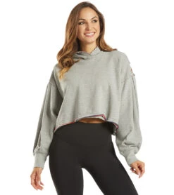 Free People Wandering Soul Reversible Hoodie Heather Gray -Pranty Yoga Shop 4804529586219 heathergray