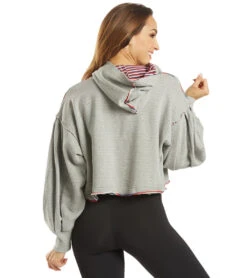 Free People Wandering Soul Reversible Hoodie Heather Gray -Pranty Yoga Shop 4804529586219 heathergray 3a