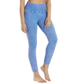 Free People Good Karma Yoga Leggings Vintage Blue