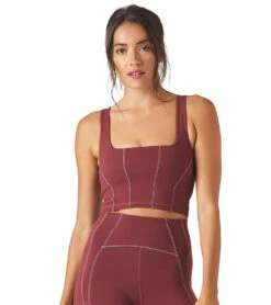 Glyder Corseted Yoga Sports Bra -Pranty Yoga Shop 4818862243883 merlotwhite