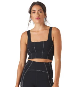 Glyder Corseted Yoga Sports Bra -Pranty Yoga Shop 4818862407723 blackwhite