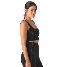 Glyder Corseted Yoga Sports Bra -Pranty Yoga Shop 4818862407723 blackwhite 2a