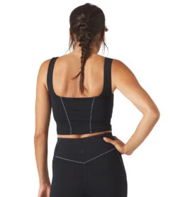 Glyder Corseted Yoga Sports Bra -Pranty Yoga Shop 4818862407723 blackwhite 3a