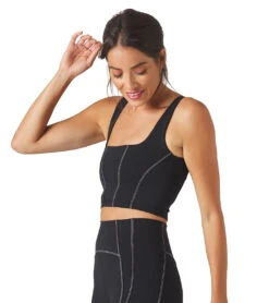 Glyder Corseted Yoga Sports Bra -Pranty Yoga Shop 4818862407723 blackwhite 4a