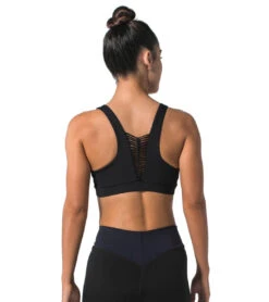 925Fit Access Denied Yoga Sports Bra Black