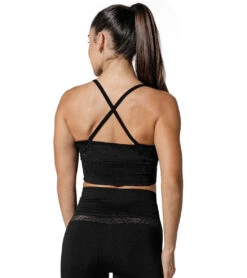 925Fit X It Yoga Sports Bra Gold/Black