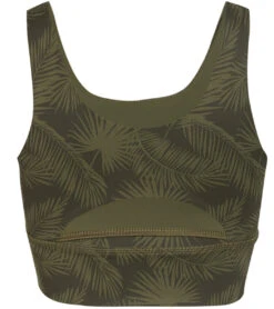 DYI Elevate Printed Yoga Sports Bra Stem Swirl Moss