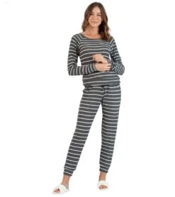 NYTT Pebble Sweatpants Grey/White Stripe