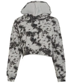 DYI Crop After Yoga Hoodie -Pranty Yoga Shop 4842274750507 blackphototiedye