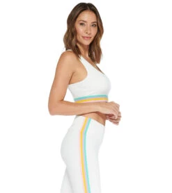 Electric Yoga Milo Rainbow Yoga Sports Bra White